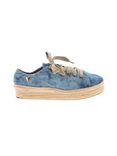 Pre-owned Assorted Brands Flats In Blue