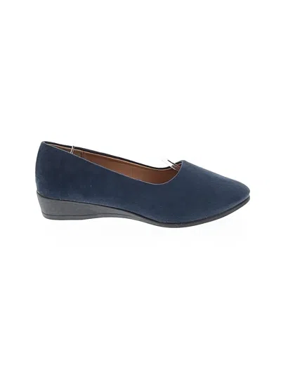 Pre-owned Assorted Brands Flats In Blue