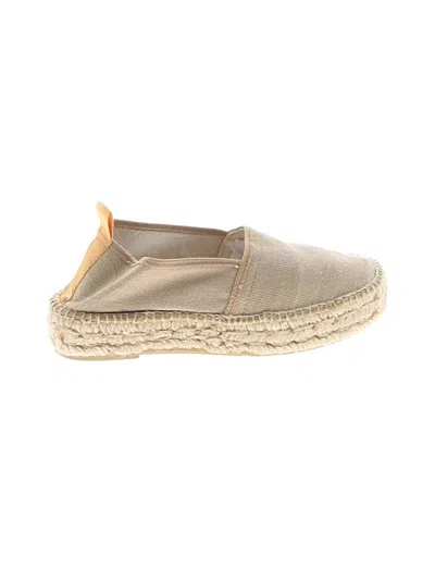 Pre-owned Assorted Brands Flats In Brown