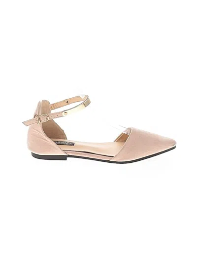 Pre-owned Assorted Brands Flats In Brown