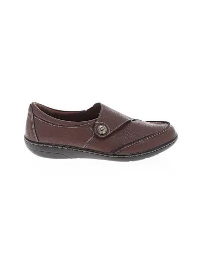 Pre-owned Assorted Brands Flats In Brown