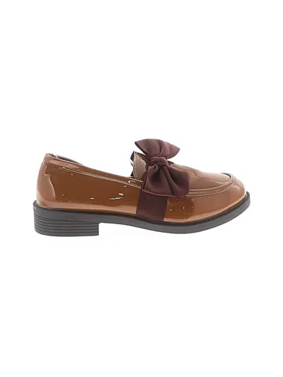 Pre-owned Assorted Brands Flats In Brown