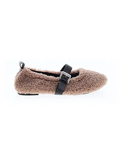 Pre-owned Assorted Brands Kids' Flats In Brown