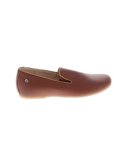 Pre-owned Assorted Brands Flats In Brown
