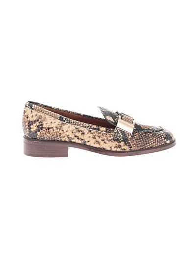 Pre-owned Assorted Brands Flats In Brown