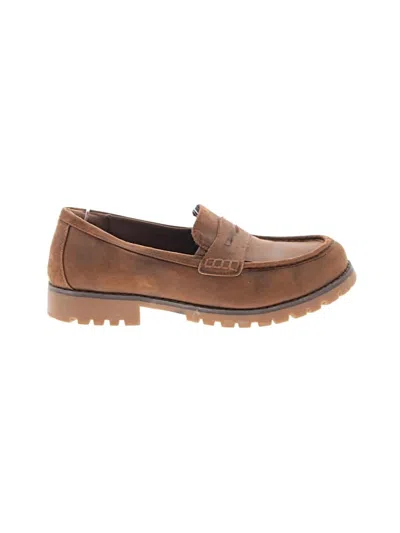 Pre-owned Assorted Brands Flats In Brown
