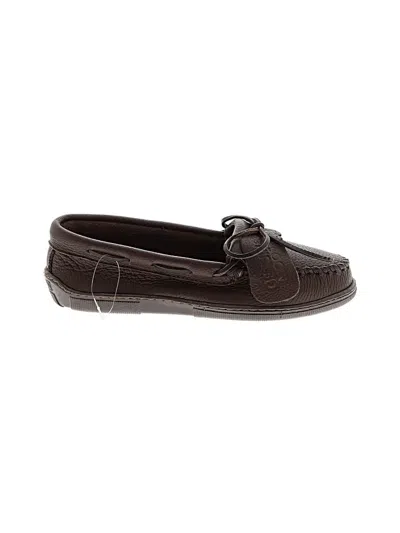 Pre-owned Assorted Brands Flats In Brown