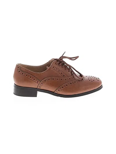Pre-owned Assorted Brands Flats In Brown