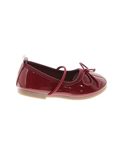 Pre-owned Assorted Brands Kids' Flats In Burgundy
