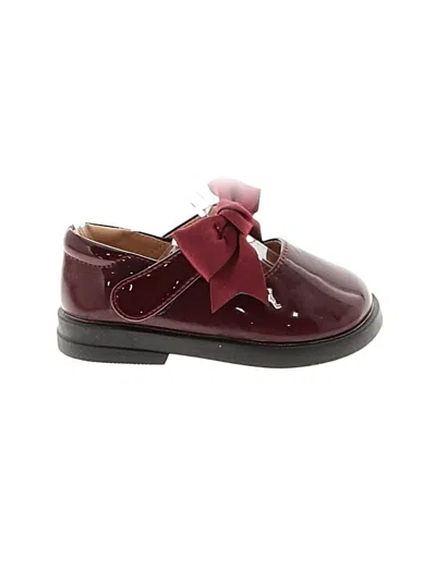 Pre-owned Assorted Brands Kids' Flats In Burgundy