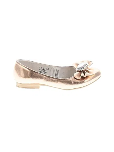 Pre-owned Assorted Brands Kids' Flats In Gold