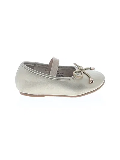 Pre-owned Assorted Brands Flats In Gold