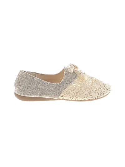 Pre-owned Assorted Brands Flats In Gold