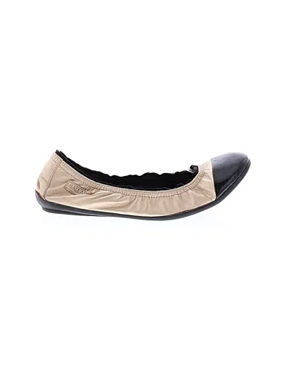 Pre-owned Assorted Brands Flats In Gold