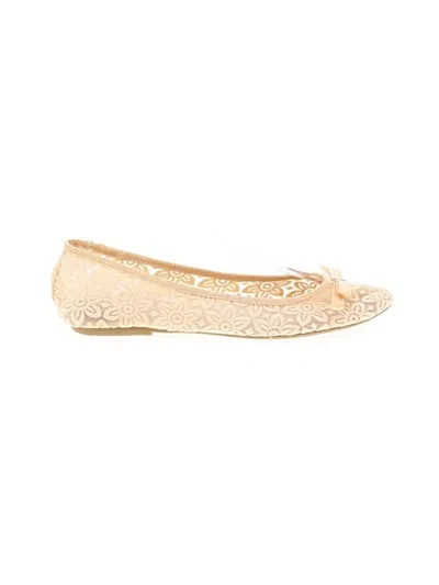 Pre-owned Assorted Brands Flats In Gold