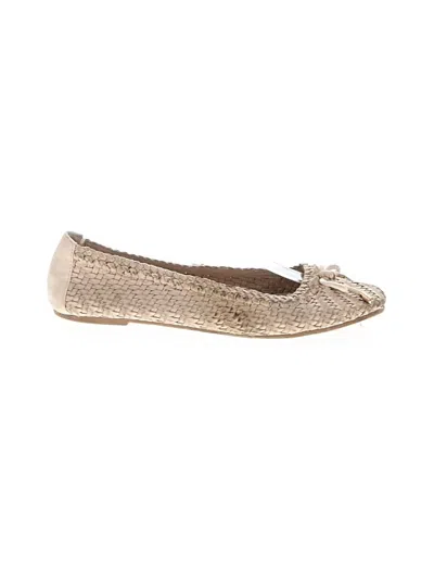 Pre-owned Assorted Brands Flats In Gold