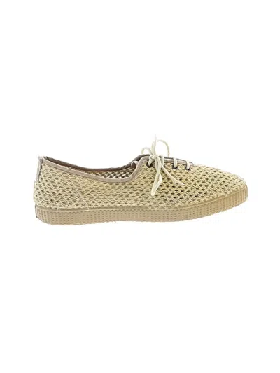 Pre-owned Assorted Brands Flats In Gold
