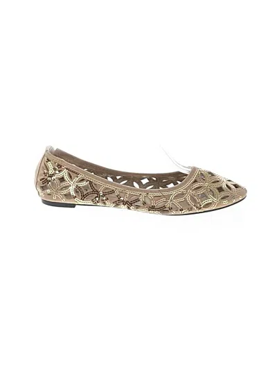 Pre-owned Assorted Brands Flats In Gold
