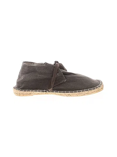 Pre-owned Assorted Brands Flats In Gray