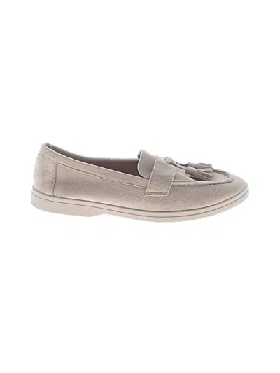 Pre-owned Assorted Brands Flats In Gray