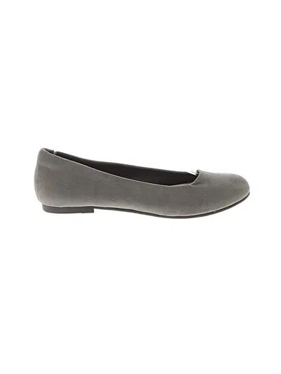 Pre-owned Assorted Brands Flats In Gray