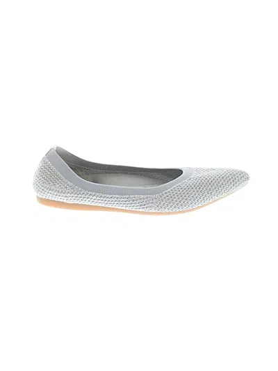 Pre-owned Assorted Brands Flats In Gray