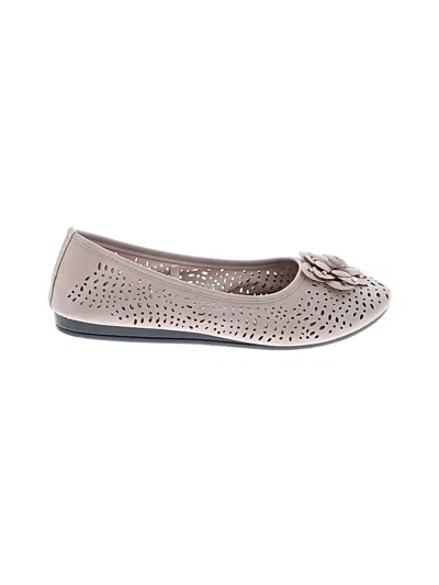 Pre-owned Assorted Brands Flats In Gray