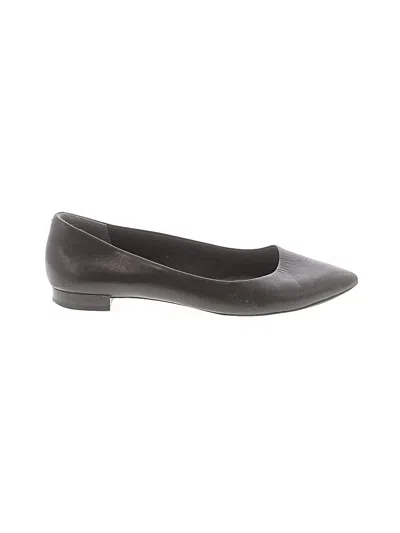 Pre-owned Assorted Brands Flats In Gray