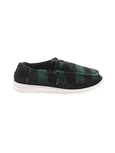 Pre-owned Assorted Brands Flats In Green