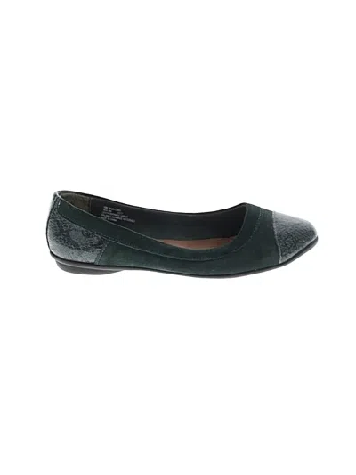 Pre-owned Assorted Brands Flats In Green