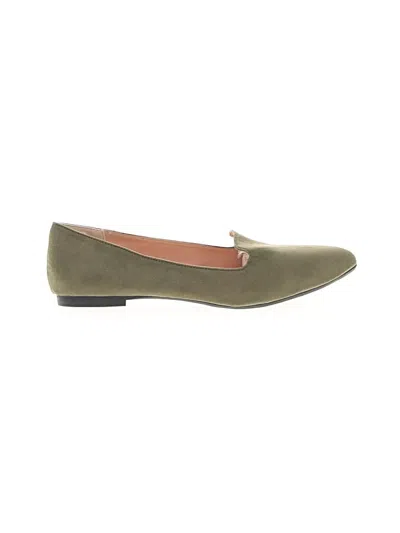 Pre-owned Assorted Brands Flats In Green