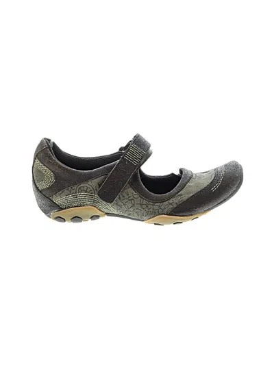Pre-owned Assorted Brands Flats In Green