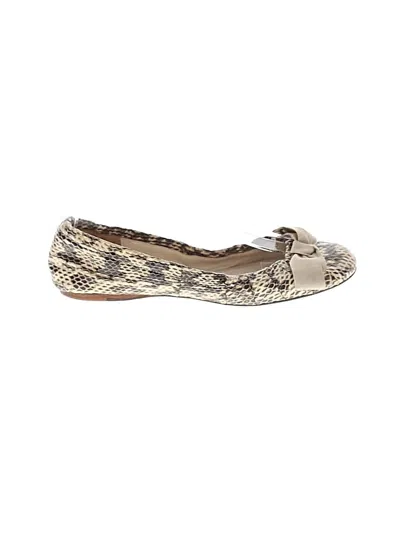 Pre-owned Assorted Brands Flats In Ivory