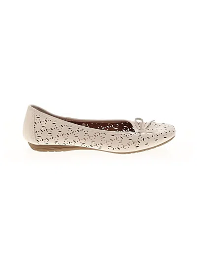 Pre-owned Assorted Brands Flats In Ivory