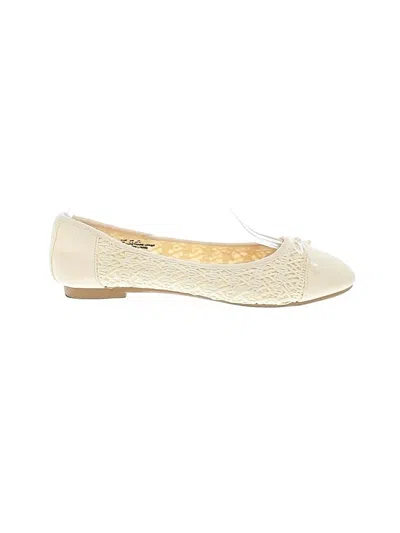 Pre-owned Assorted Brands Flats In Ivory
