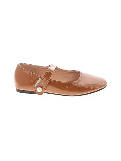 Pre-owned Assorted Brands Kids' Flats In Orange