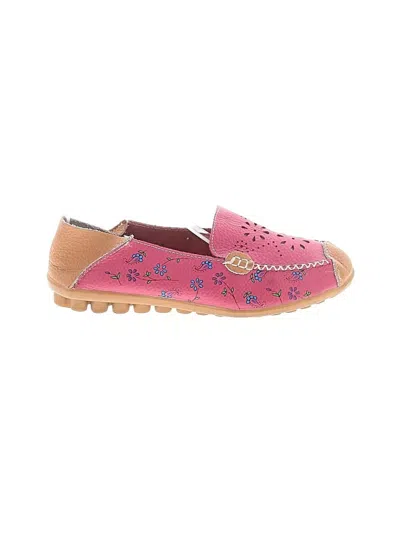 Pre-owned Assorted Brands Flats In Pink