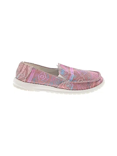 Pre-owned Assorted Brands Flats In Pink