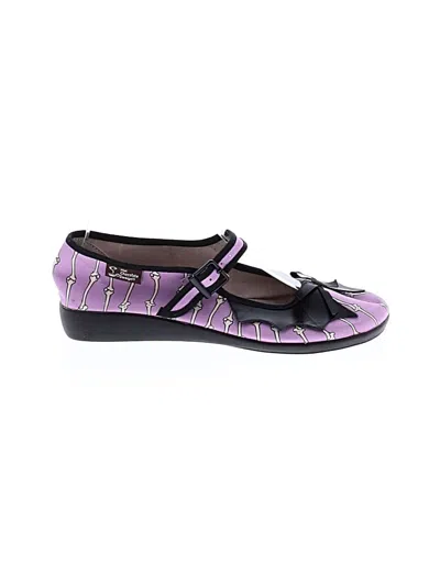 Pre-owned Assorted Brands Flats In Purple