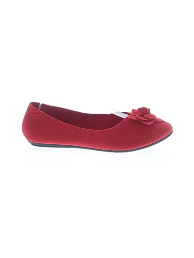 Pre-owned Assorted Brands Flats In Red