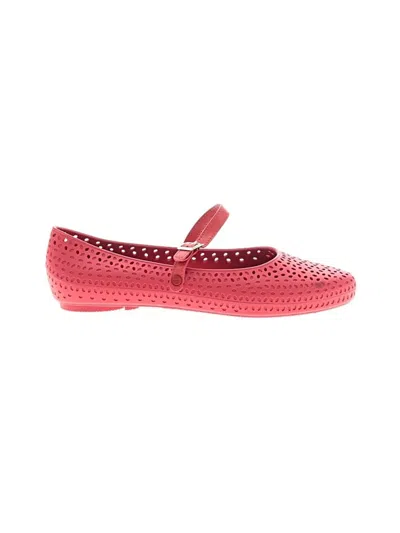 Pre-owned Assorted Brands Flats In Red
