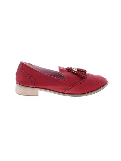 Pre-owned Assorted Brands Flats In Red