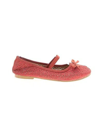 Pre-owned Assorted Brands Kids' Flats In Red