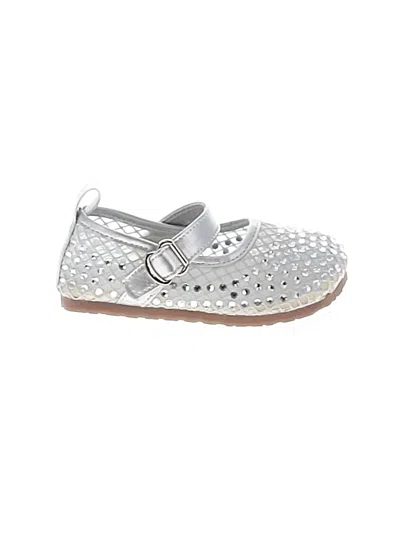 Pre-owned Assorted Brands Kids' Flats In Silver