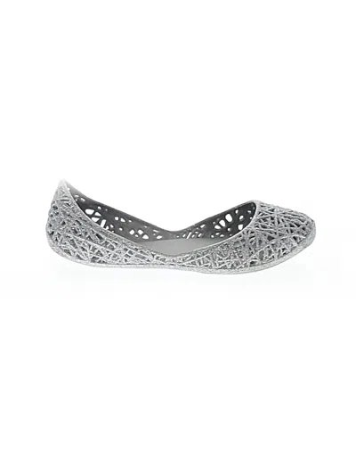 Pre-owned Assorted Brands Kids' Flats In Silver