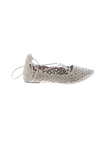 Pre-owned Assorted Brands Flats In Silver