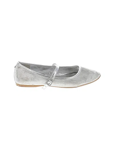 Pre-owned Assorted Brands Flats In Silver
