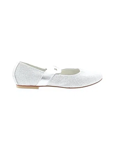 Pre-owned Assorted Brands Kids' Flats In Silver