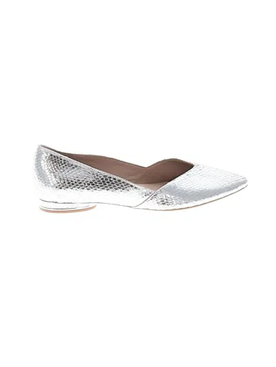 Pre-owned Assorted Brands Flats In Silver
