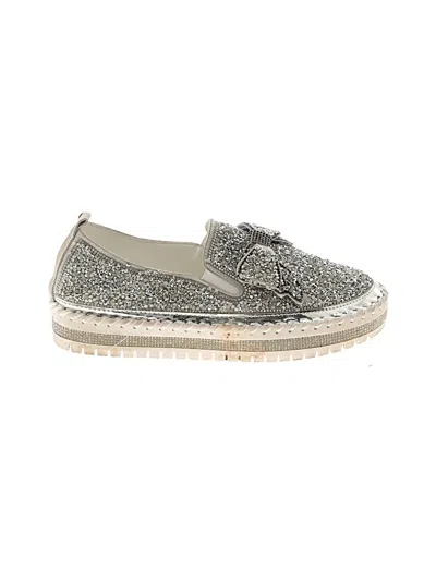 Pre-owned Assorted Brands Flats In Silver